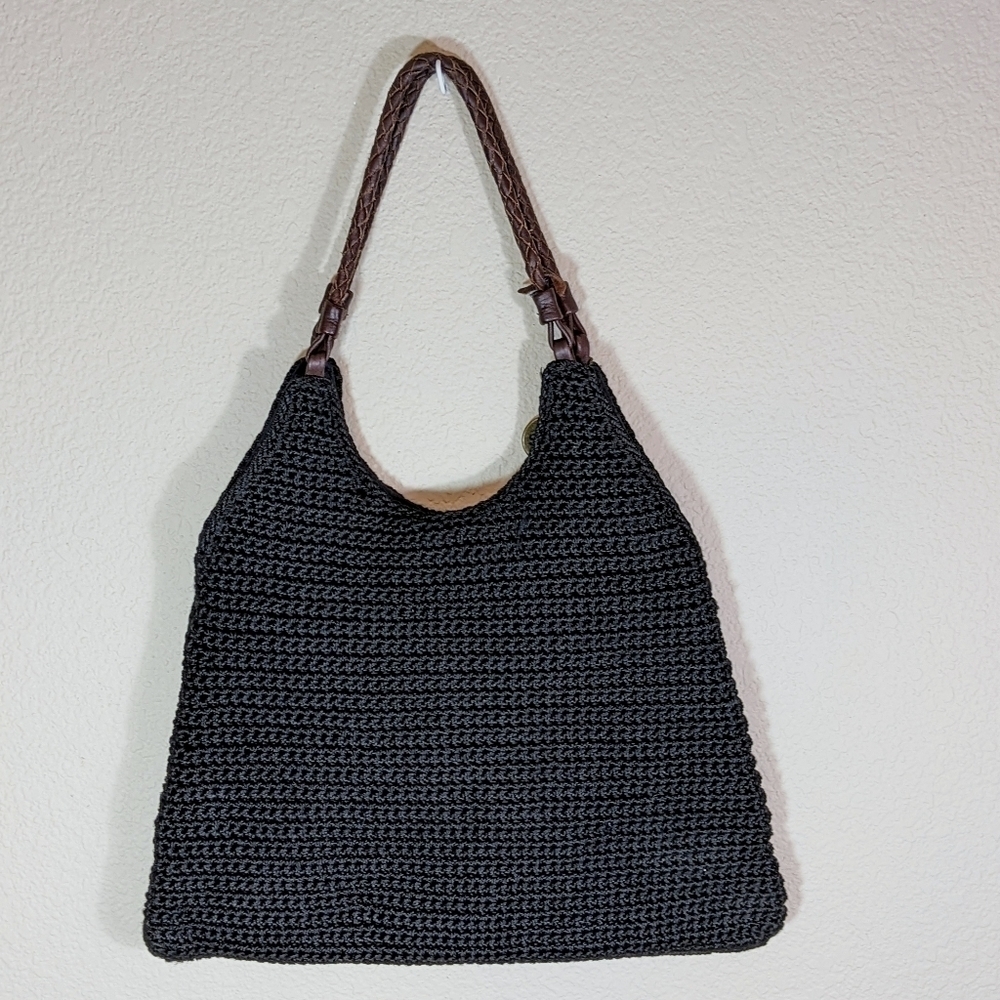 'Sequoia' Floral Crochet Purse With Leather Strap By The Sak - Picture 4 of 11
